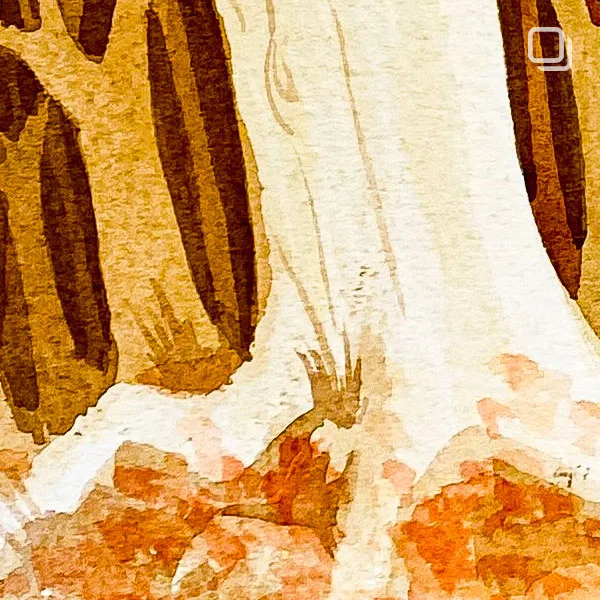Autumn Woods watercolor painting
