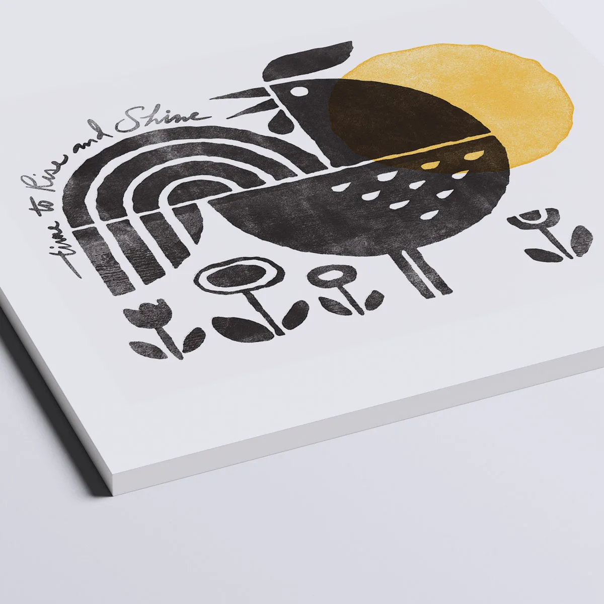 Rise and Shine Rooster Illustration