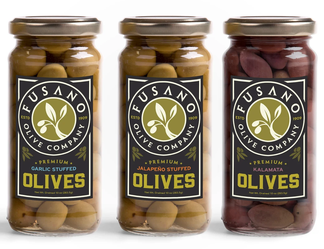 Fusano Olives in jars