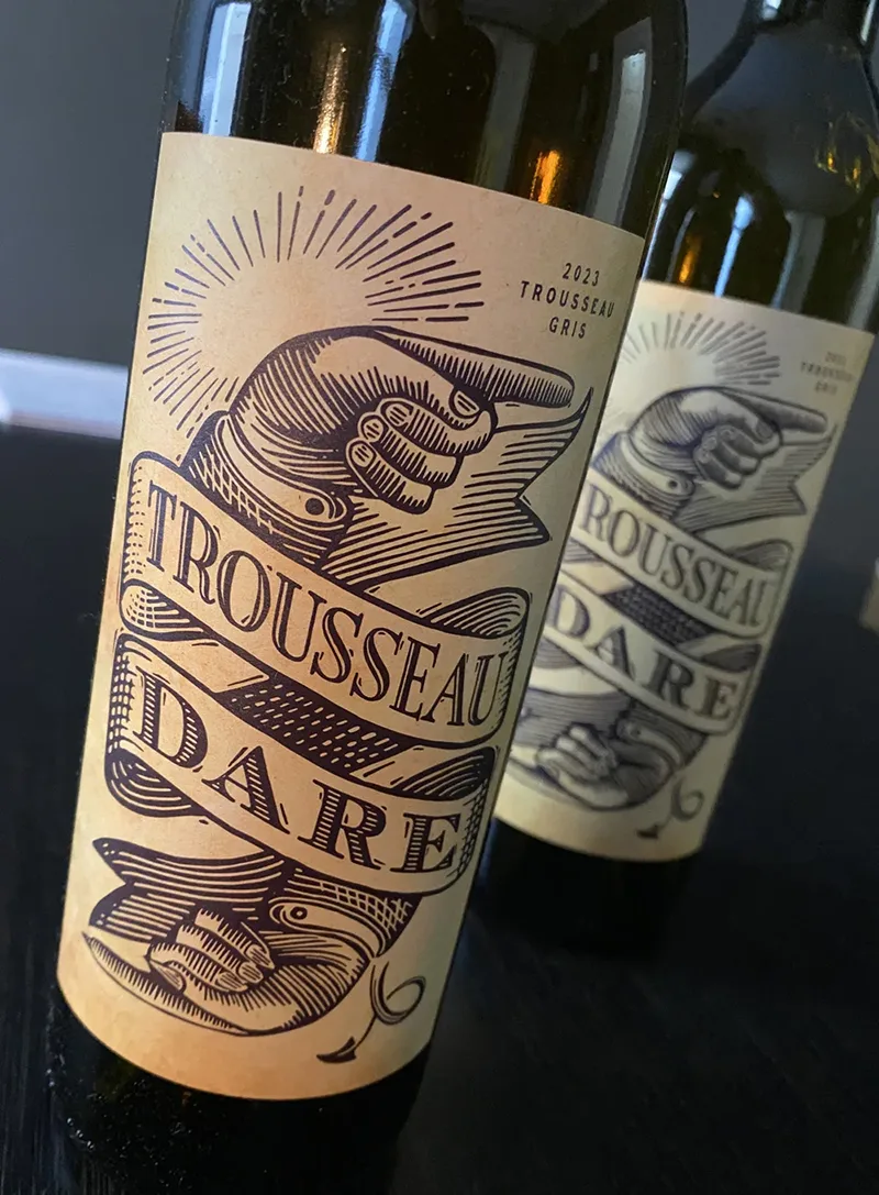 Bonny Doon Trousseau Dare Wine Label