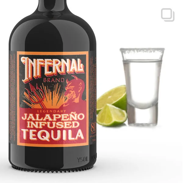 Infernal Tequila label